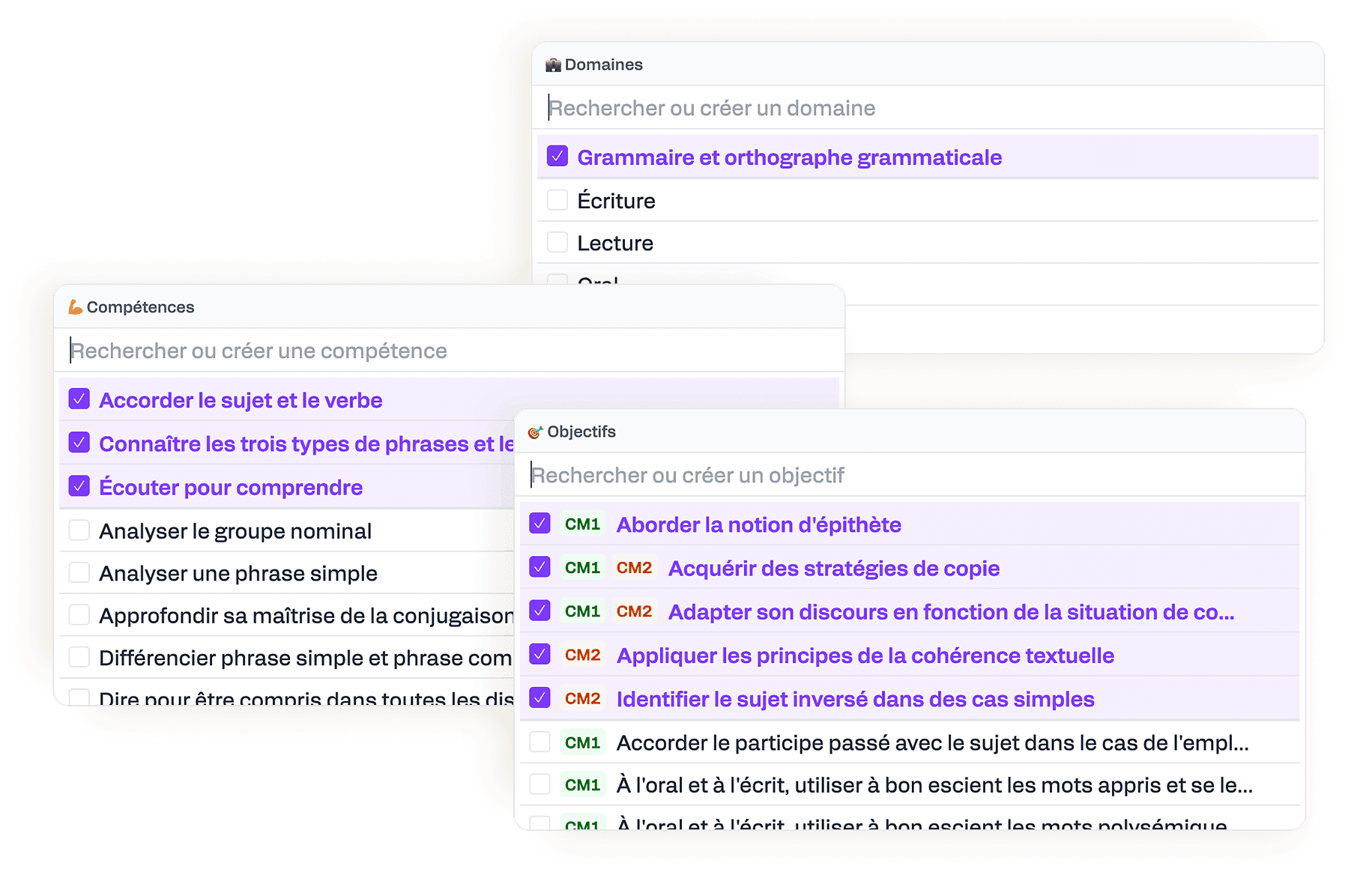 Domaines, compétences et objectifs du programme dans Maximômes