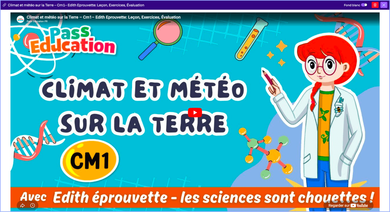 Affichage d’un document ou exercice sur le TBI